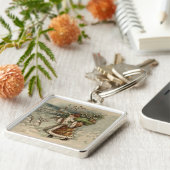 Victoriaans kerstboom sleutelhanger (Zijkant)