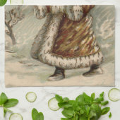 Victoriaans kerstboom theedoek (Gevouwen)