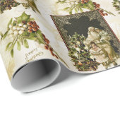 Victoriaans kerstboompapier cadeaupapier (Rol Hoek)
