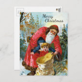  Victoriaans kerstBriefkaart Briefkaart (Voorkant / Achterkant)