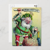  Victoriaans kerstBriefkaart Briefkaart (Voorkant / Achterkant)