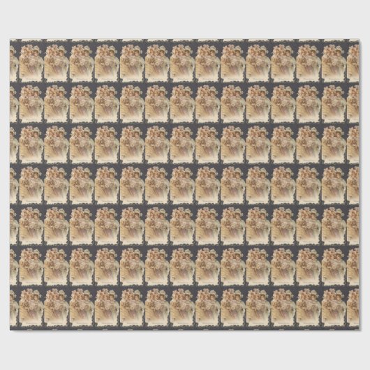 Victoriaans kerstcadeaupapier voor dames en heren cadeaupapier (Vlak)