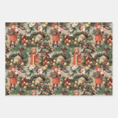 Victoriaans kerstcadeautjes Inpakpapier Vel (Voorkant)