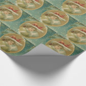  Victoriaans kerstdame Cadeaupapier (Hoek)