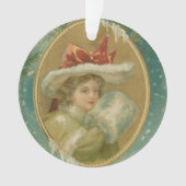 Victoriaans kerstdame Ornament (voorkant)