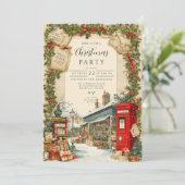 Victoriaans Kerstdorp Kaart (Staand voorkant)