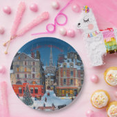  Victoriaans kerstdorp Papieren Bordje (Feest)