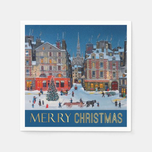  Victoriaans kerstdorp Servet (Voorkant)