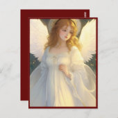  Victoriaans kerstengel Briefkaart (Voorkant / Achterkant)