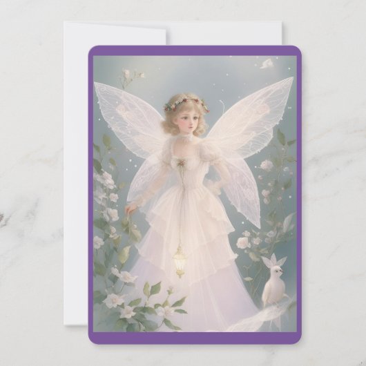  Victoriaans kerstengel Feestdagenkaart (Voorkant)