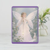  Victoriaans kerstengel Feestdagenkaart (Staand voorkant)