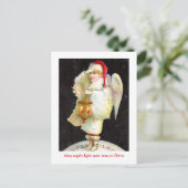 Victoriaans kerstengel feestdagenkaart (Staand voorkant)