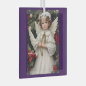  Victoriaans kerstengel Glas Ornament (Voorkant Rechts)