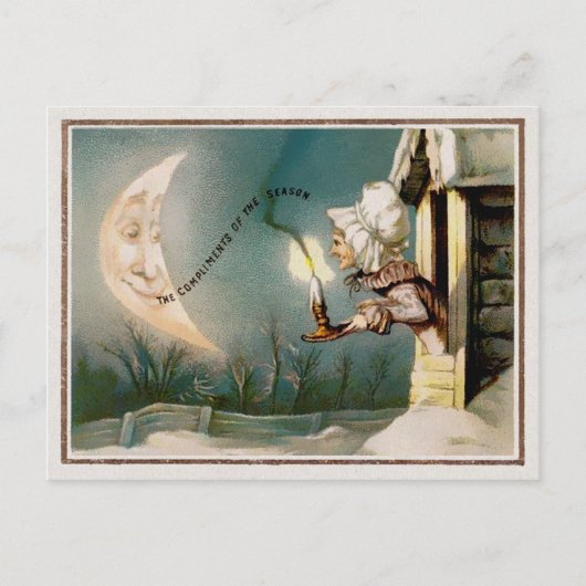  Victoriaans kerstfeest Briefkaart (Voorkant)
