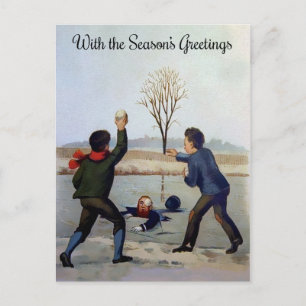 Victoriaans kerstfeest Briefkaart