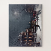 Victoriaans kerstfeest met winterfeest legpuzzel (Verticaal)