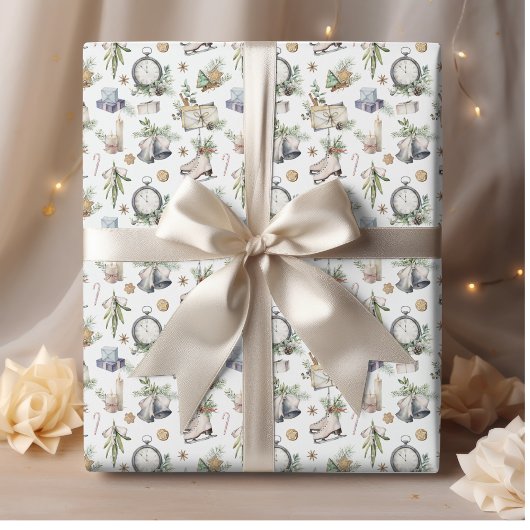 Victoriaans kerstfeestdag Cadeaupapier