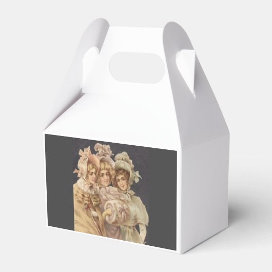  Victoriaans kerstfeestje Bedankdoosjes (Voorkant Zijde)