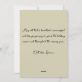 Victoriaans kerstfeestkaart Feestdagenkaart (Achterkant)