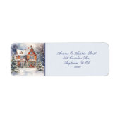 Victoriaans kersthuis van weleer etiket (Voorkant)