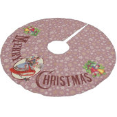 Victoriaans kerstinkopen | Paars Kerstboom Rok (Gekanteld)