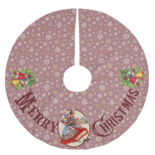 Victoriaans kerstinkopen   Paars Kerstboom Rok