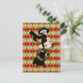  Victoriaans kerstinkopen Print Feestdagenkaart (Staand voorkant)