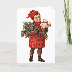 Victoriaans kerstjongen, Feestdagen Kaart