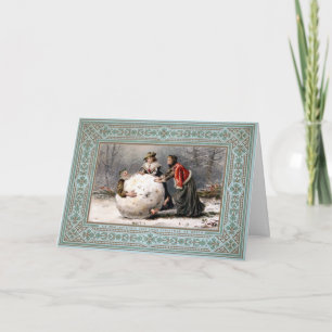 Victoriaans kerstkaart voor volwassenen Feestdagen Kaart