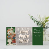 Victoriaans kerstkaarten feestdagenkaart (Staand voorkant)