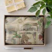  Victoriaans kerstkaartje Collage Tissuepapier (Geschenk)