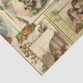  Victoriaans kerstkaartje Collage Tissuepapier (Detail)