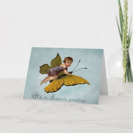 Victoriaans kerstkaartje Feestdagen Kaart (Voorkant)