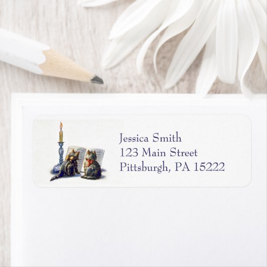  Victoriaans kerstkatten Etiket (Insitu)