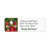 Victoriaans Kerstkerst Etiket (Voorkant)