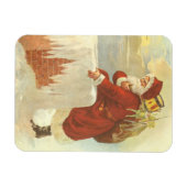 Victoriaans kerstkerstkerstkerstbedekking in Chimn Magneet (Horizontaal)