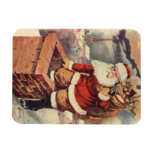Victoriaans kerstkerstkerstkerstbedekking in Chimn Magneet (Horizontaal)