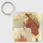 Victoriaans kerstkerstkerstkerstbedekking in Chimn Sleutelhanger (Voorkant)