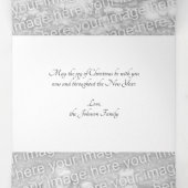 Victoriaans kerstkerstkerstkerstkerstman drieluik wenskaart (Binnenkant midden)