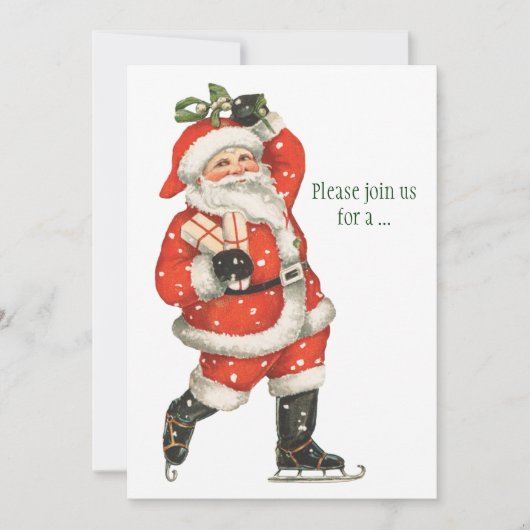 Victoriaans kerstkerstkerstkerstkerstman — ijskela kaart (Voorkant)