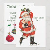 Victoriaans kerstkerstkerstkerstkerstman — ijskela kaart (Voorkant / Achterkant)