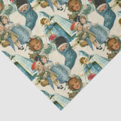 Victoriaans kerstkinderen tissuepapier (Detail)