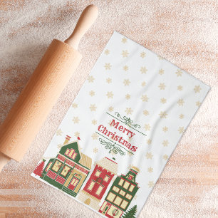 Victoriaans kerstklep theedoek