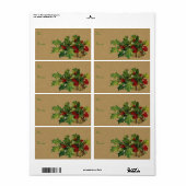 Victoriaans kerstlabels etiket (Full Sheet)