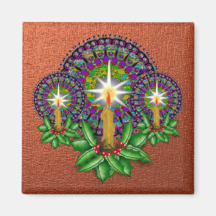 Victoriaans kerstmagneet koper magneet