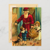 Victoriaans kerstman Briefkaarten (Voorkant / Achterkant)