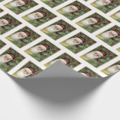 Victoriaans kerstman cadeaupapier (Hoek)