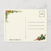 Victoriaans Kerstman en Kind Feestdagenkaart (Achterkant)