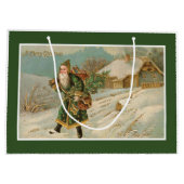 Victoriaans kerstman large cadeautasje (Achterkant)