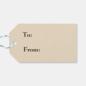 Victoriaans kerstman met engel het leveren van spe cadeaulabel (Achterkant Horizontaal)